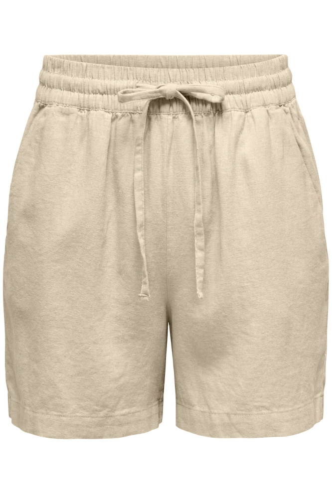 JDYSAY HW LINEN STRING SHORTS WVN N 15321518 OATMEAL/MELANGE